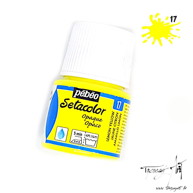 PEBEO - PEINTURE TEXTILE SETACOLOR OPAQUE JAUNE CITRON 45mL - PB009017
