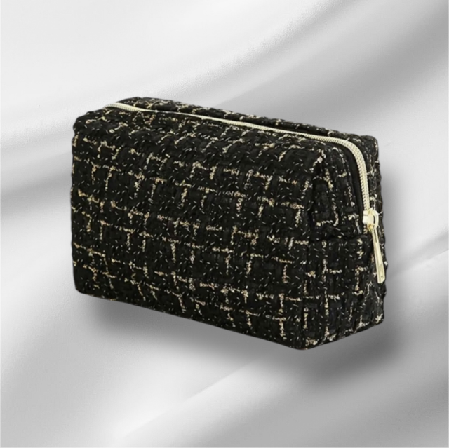 GOLD-SCHWARZE KOSMETIKTASCHE