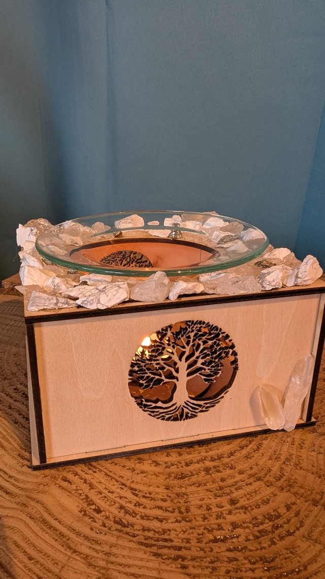 Brule parfum Arbre de Vie Howlite et Quartz 
