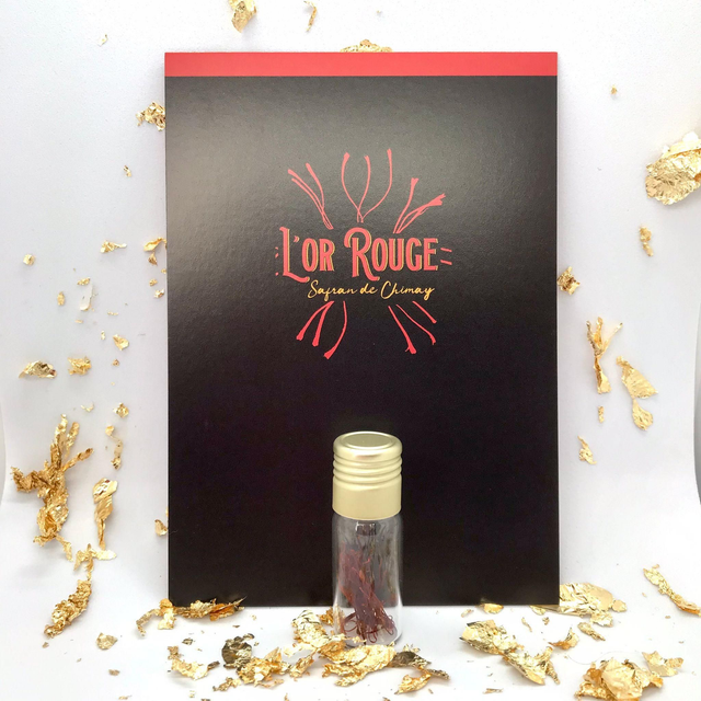 Fiole Découverte. Safran en filaments. 