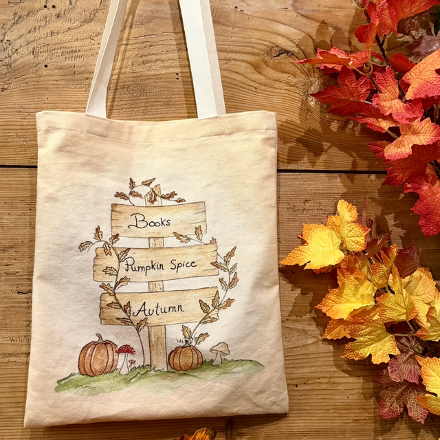 Tote bag "plaisirs d'automne"