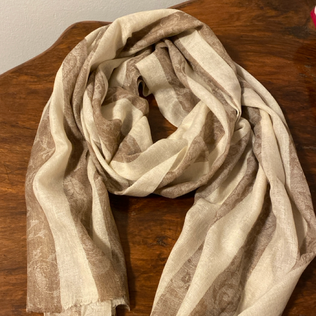 Gestreifter Kashmirschal 