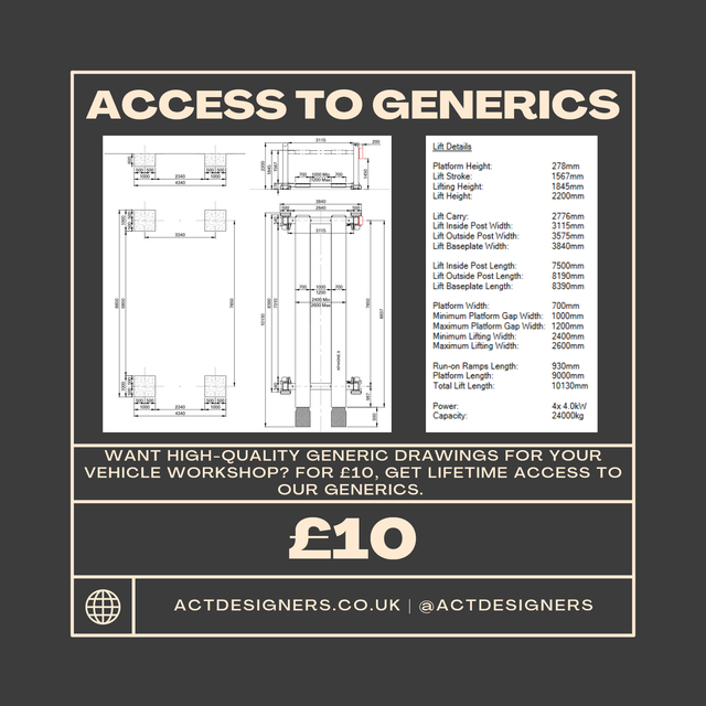 Class 4 ATL 4 Post Lift Drawings 