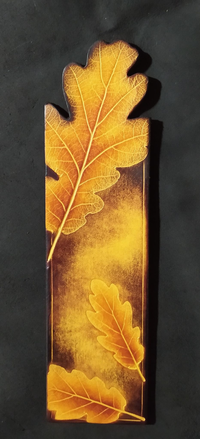 Marque page feuilles de chêne