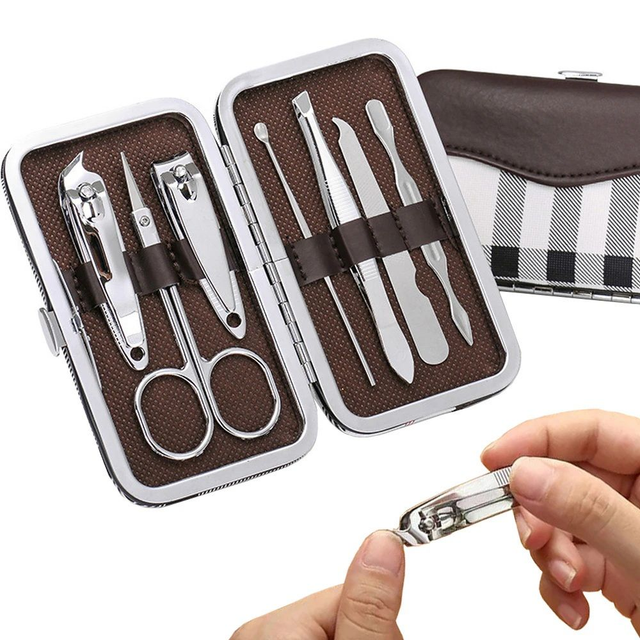 Kit de manucure avec étui, 7 pièces