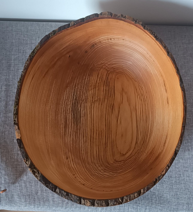 Saladier à écorce en frêne