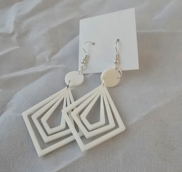 Boucle d'oreilles Losange