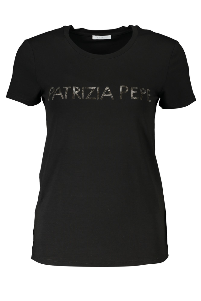 PATRIZIA PEPE T-SHIRT MANICHE CORTE DONNA NERO