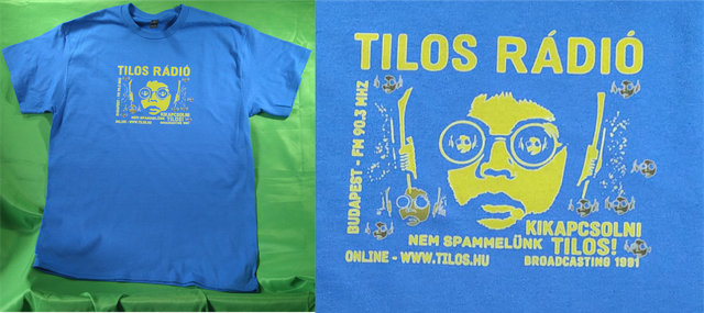 Mens T-Shirt - Royal Blue - Size 'L' - Nem Spammelünk Tilos Radio Inspired Design - Tilos Maraton Glasgow 2025 Edition - Profit goes to www.tilos.hu 