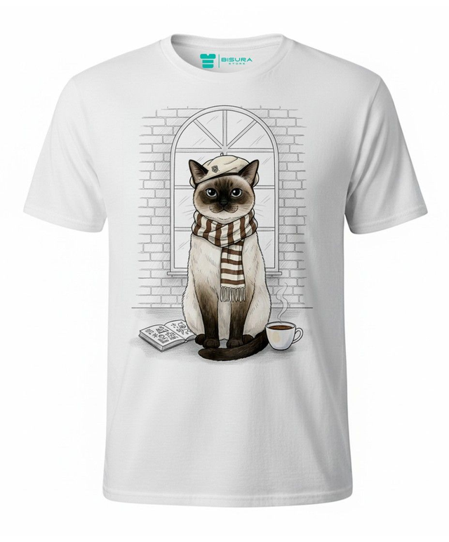 T-shirt Bisura Gatto Lettore