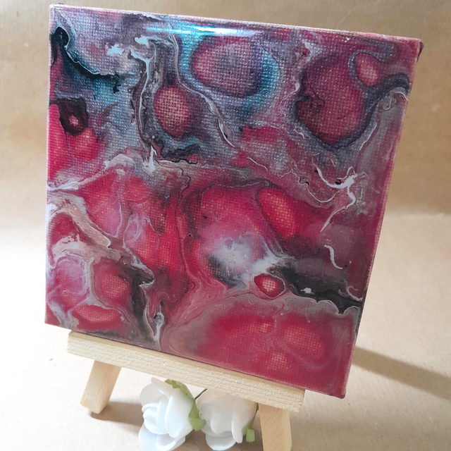 ECLAT D'ONYX - Mini-tableau - Peinture acrylique &amp; résine UV