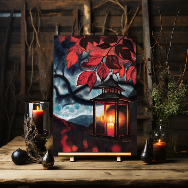 Original Painting The Tranquility Lantern