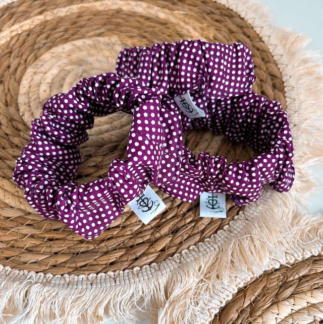 Chouchou Pois violet