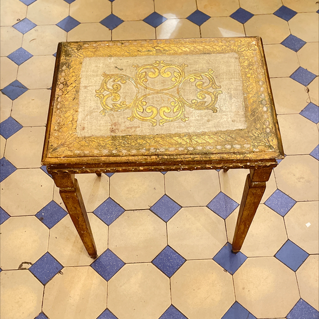 Florentiner Gold Tisch Beistelltisch Holz 