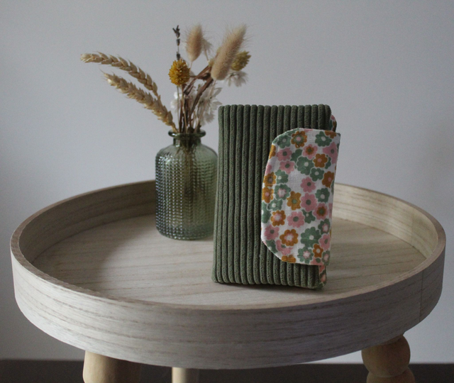 Portefeuille Fleurie vert