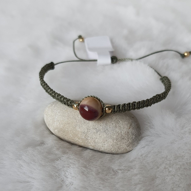 Bracelet Femme 1 pierre "Jaspe Mokaïte"