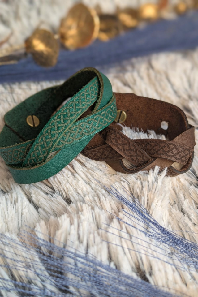 Bracelet en cuir - Entrelacs