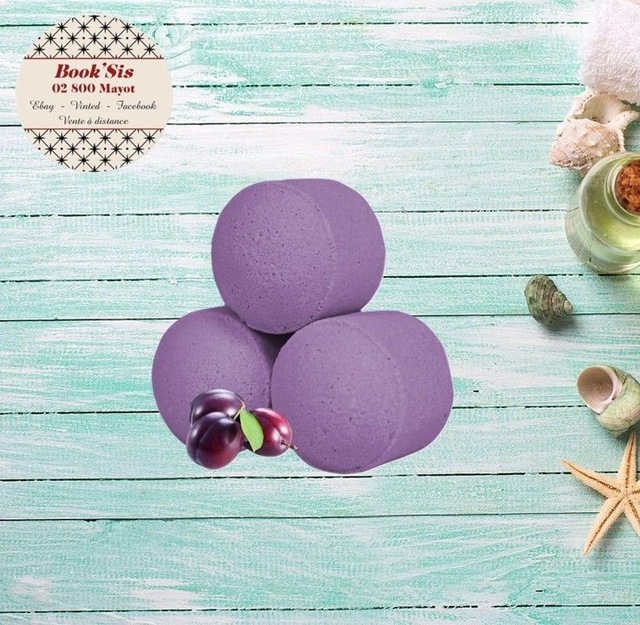 Mini-bille effervescente " Prune sucrée &amp; givrée "