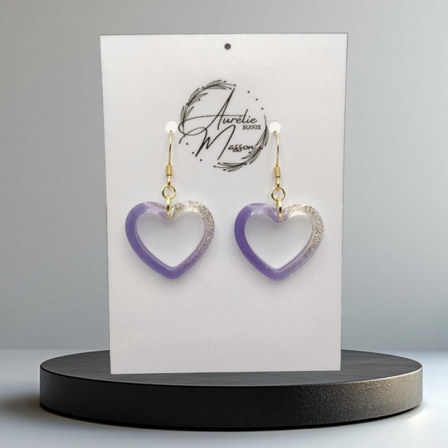 Boucles d'oreilles "Violette"