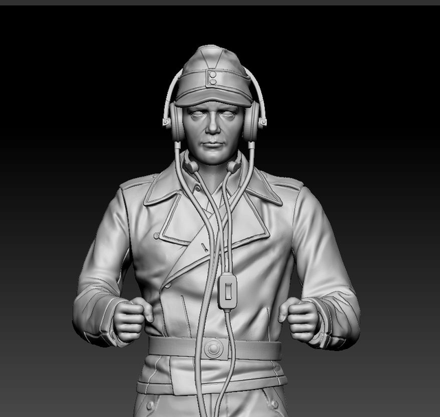 3DiMontis - 1/16 WW2 German tanker 4 Half figure