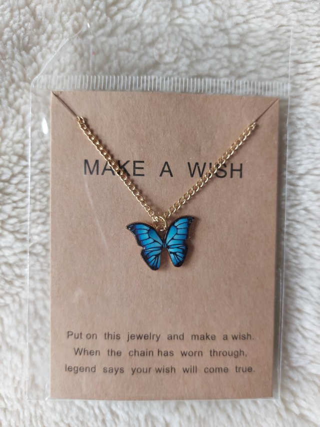 Butterfly 'make a wish' Blue