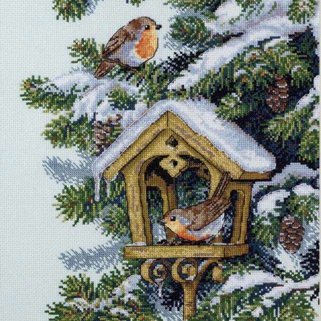 Merejka Robins counted cross stitch kit