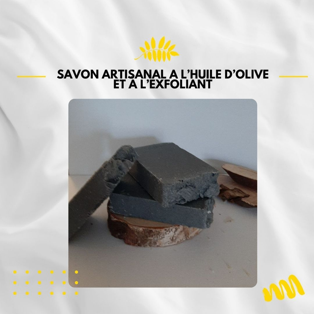 Savon artisanal à l'huile d'olive et exfoliant