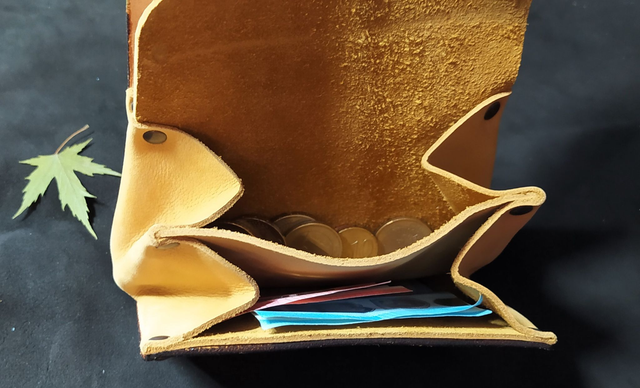 Porte Monnaie Soufflet- Feuille d'Erable