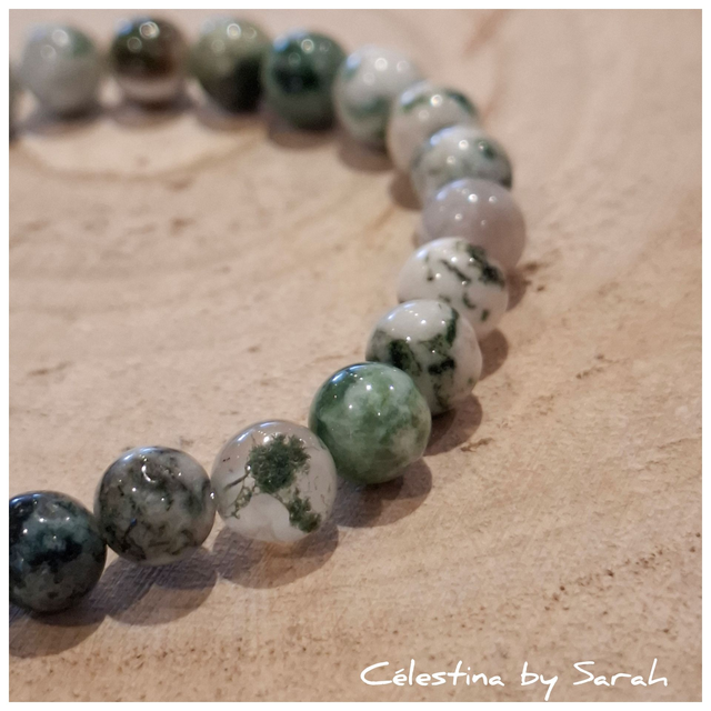 Bracelet Agate Arbre 6mm Taille Dame