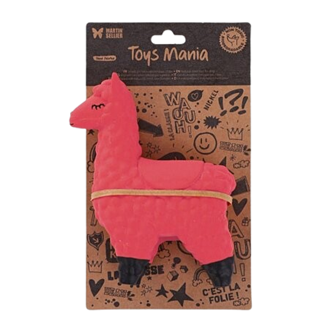  JOUET pour chien Collection 4 PATTES LAMA rose fluo MARTIN SELLIER.