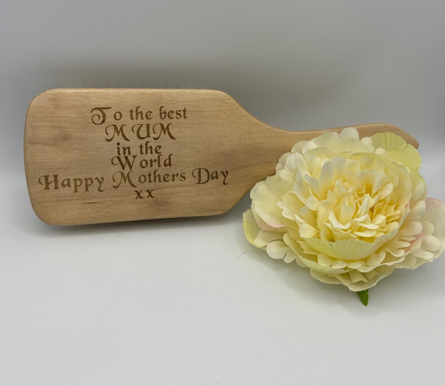 PERSONALISED BAMBOO PADDLE HAIR BRUSHES
