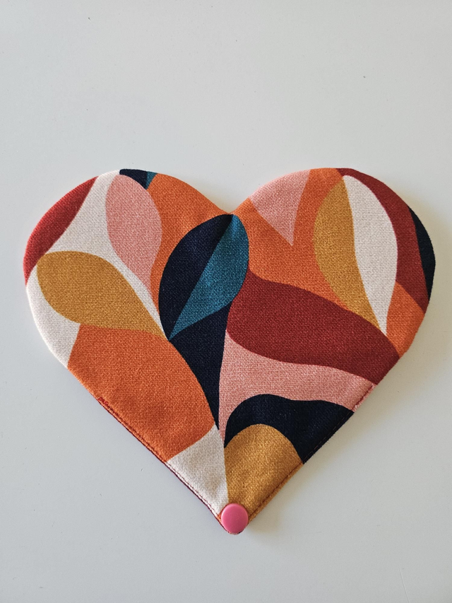 Étui à lunettes en tissu fait main - motif gouache