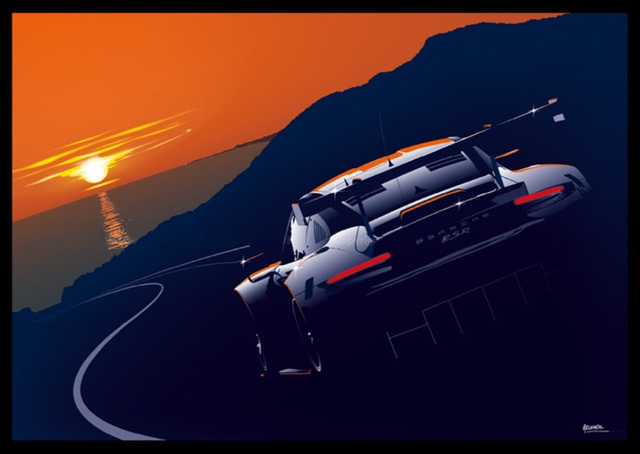 Porsche 991 RSR Framed Poster print by Archimede