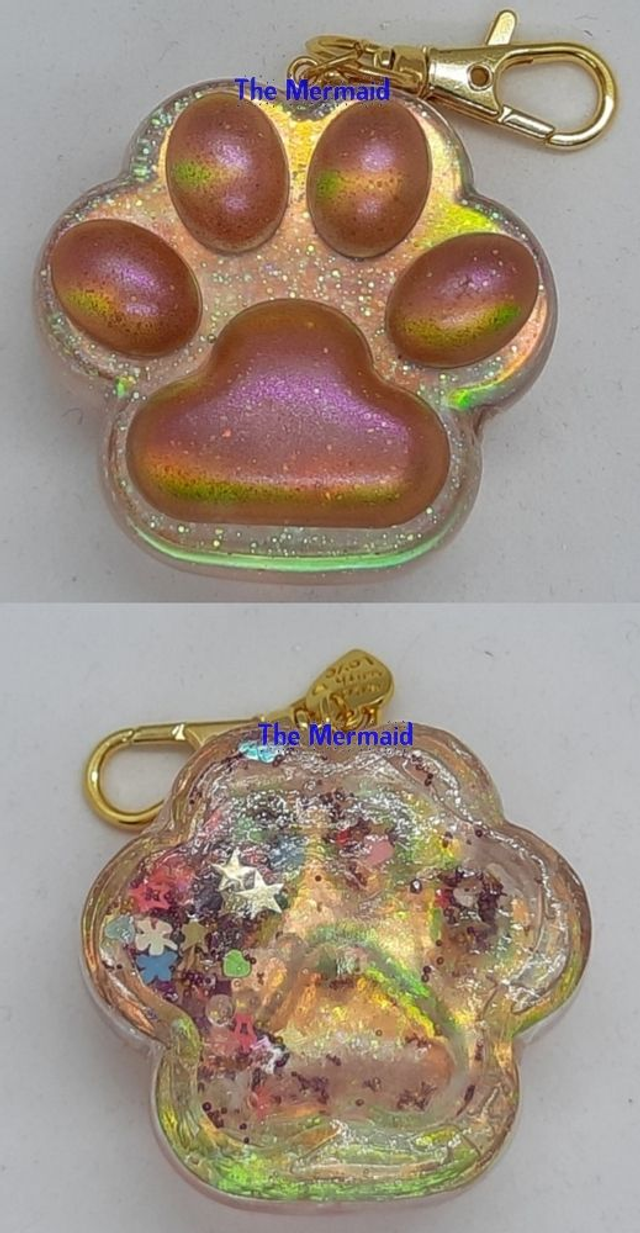 poot shaker in resin sleutelhanger