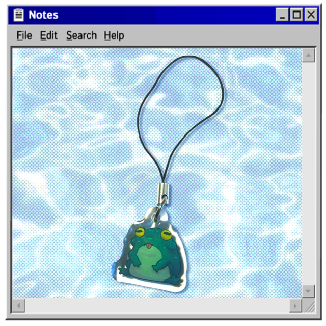 acrylic phone charm - cute toad