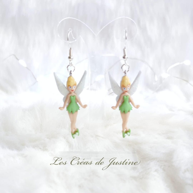 Boucles d&#039;oreilles Fée clochette 