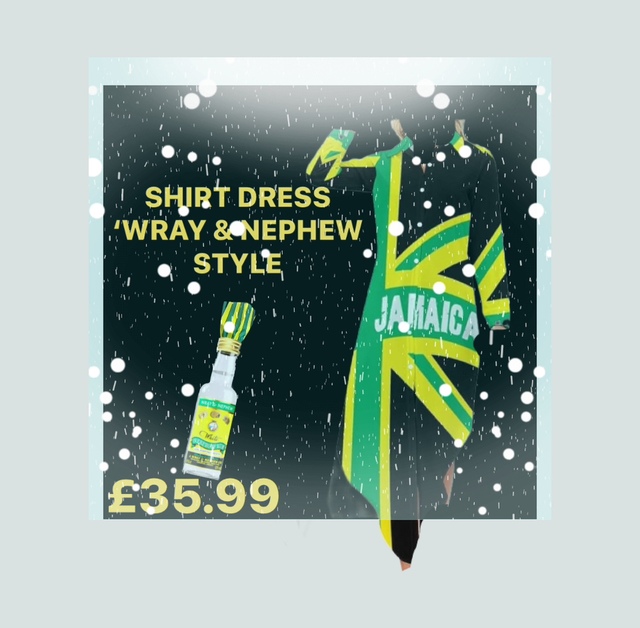🇯🇲NMIA ‘WRAY &amp; NEPHEW’ FLAG THEMED  SHIRT DRESS