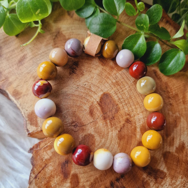 Mookaite 11mm Beaded Bracelet 
