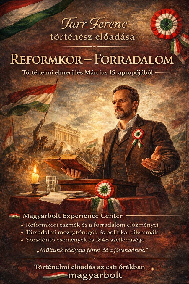 19th March: 🇭🇺 Tar Ferenc történész előadása: Reformkor – Forradalom