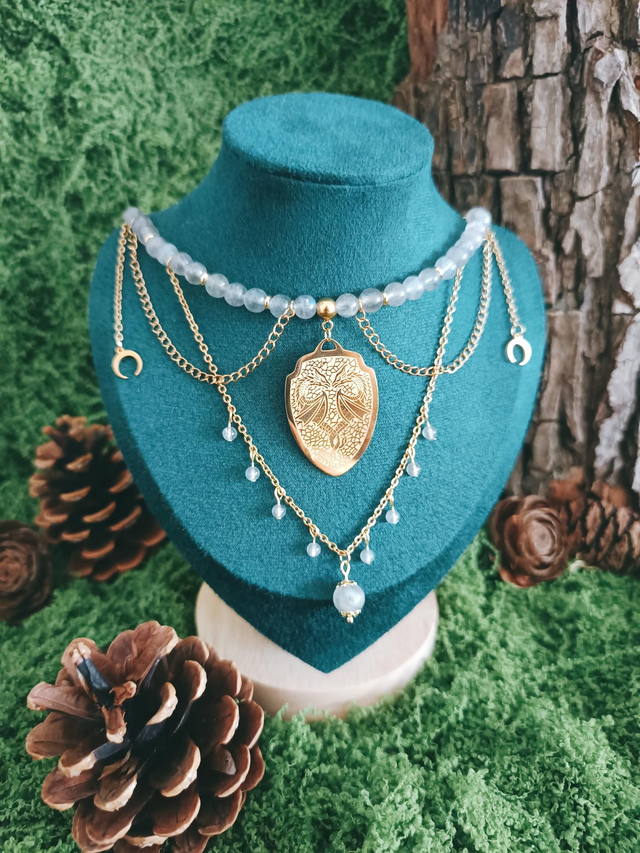 COLLIER - MOON DRAGON (doré)