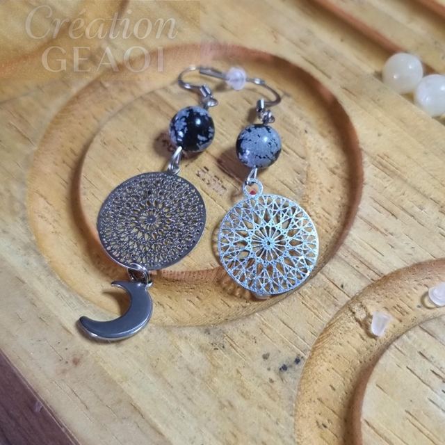 Obsidienne moucheté (neige)