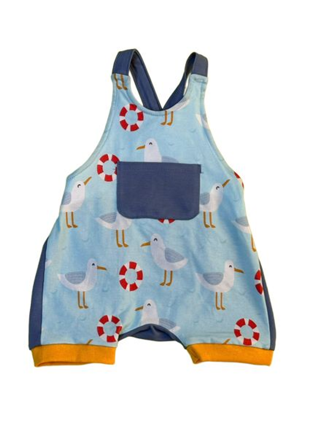 Peto Verano Algodón Orgánico con Estampado de Gaviotas