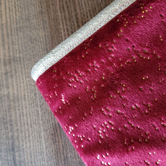 Pochette pour livre Poche : Velours rouge et doré