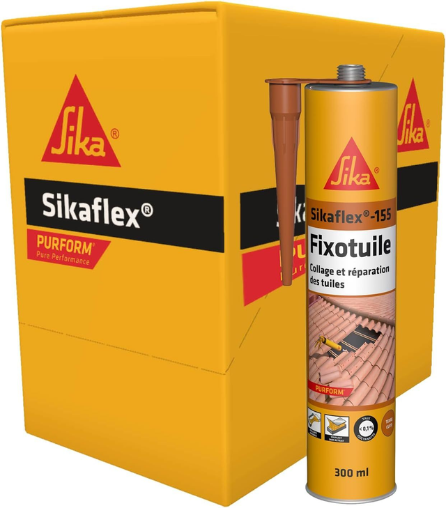 PROMO Pack de 12 x SIKA Sikaflex-155 Fixotuile Purform rouge tuile 300 Ml