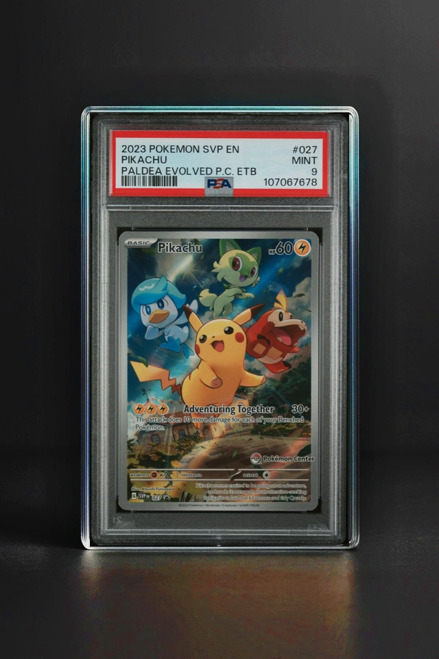 PIKACHU , PALDEA EVOLVED , POKEMON CENTER 2023 [PSA 9]