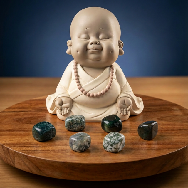 Pierre roulée Agate Indienne A cubique (20 à 40mm)