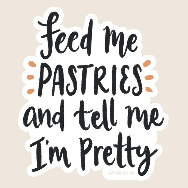 Feed me pastries sticker