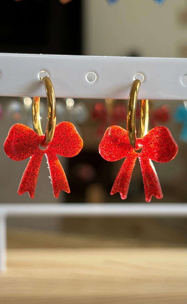 Pampilles ADELE - Rouge à petites paillettes