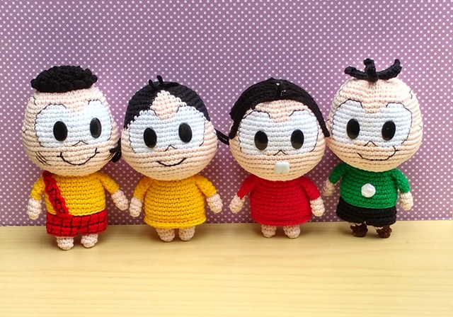 Bonecos Amigurumi Turma da Mônica
