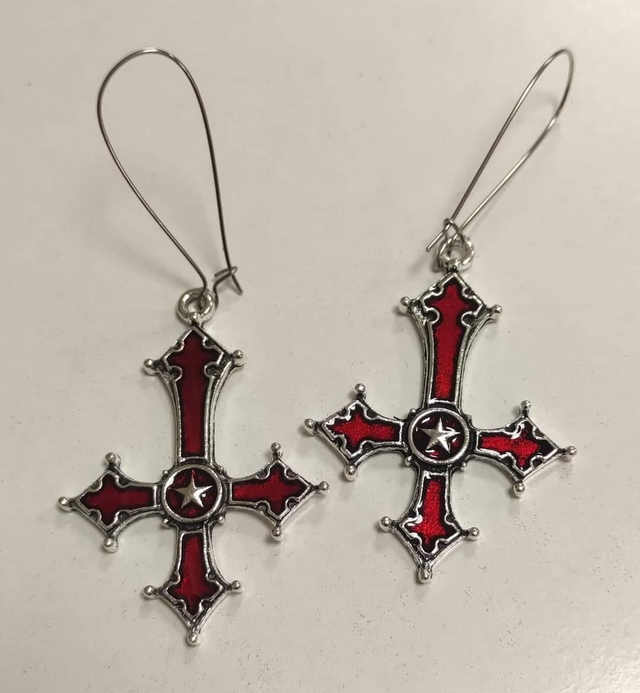 Boucles d'oreilles croix 